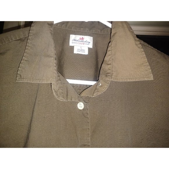 Haberdashery Women's Button-Up Blouse Large Brown Long Sleeve - Picture 3 of 3